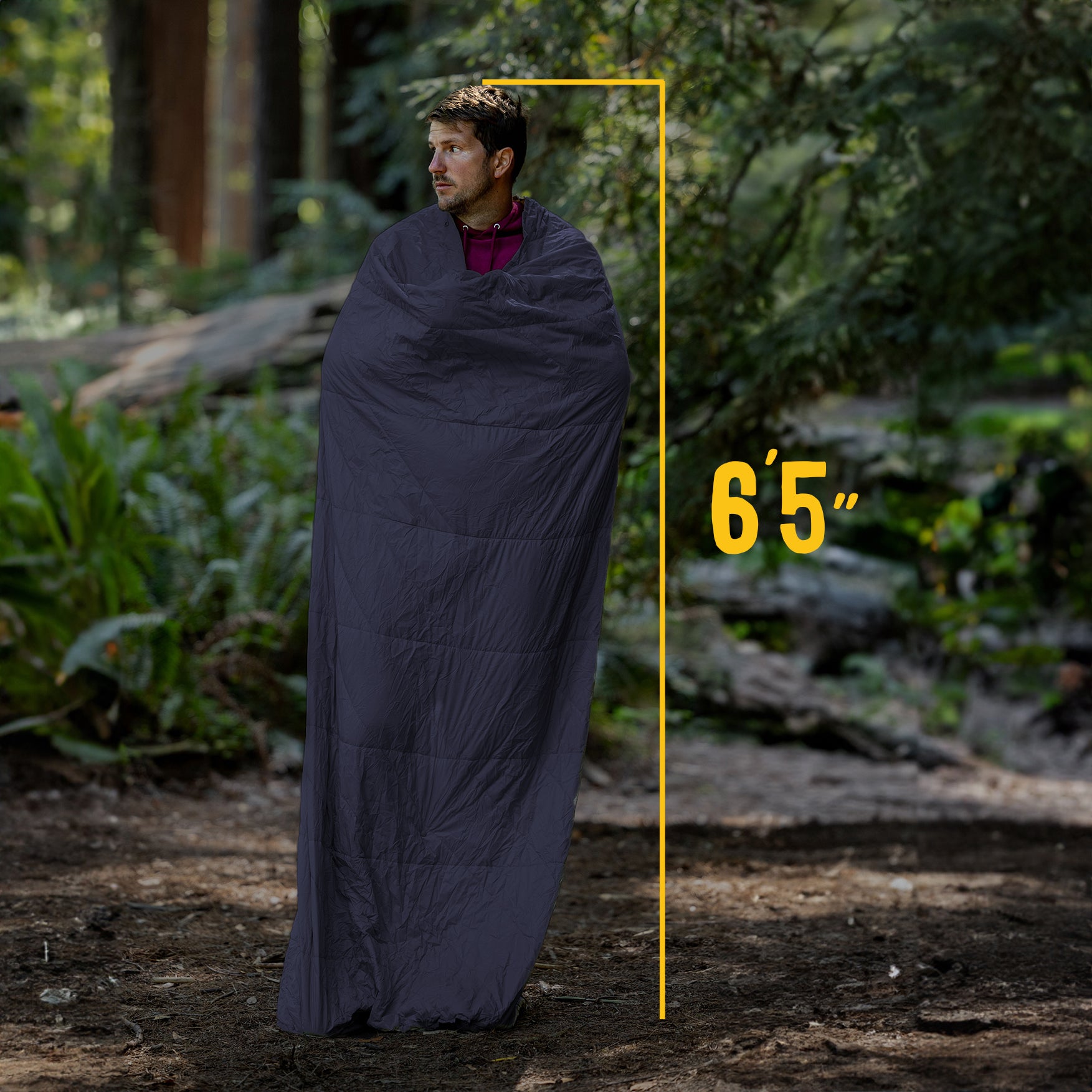 Layover™ XL Travel Blanket - Ultra Soft Packable Puffy Blanket for Airplane, Camping & Home Use | Lightweight & Warm | Blue