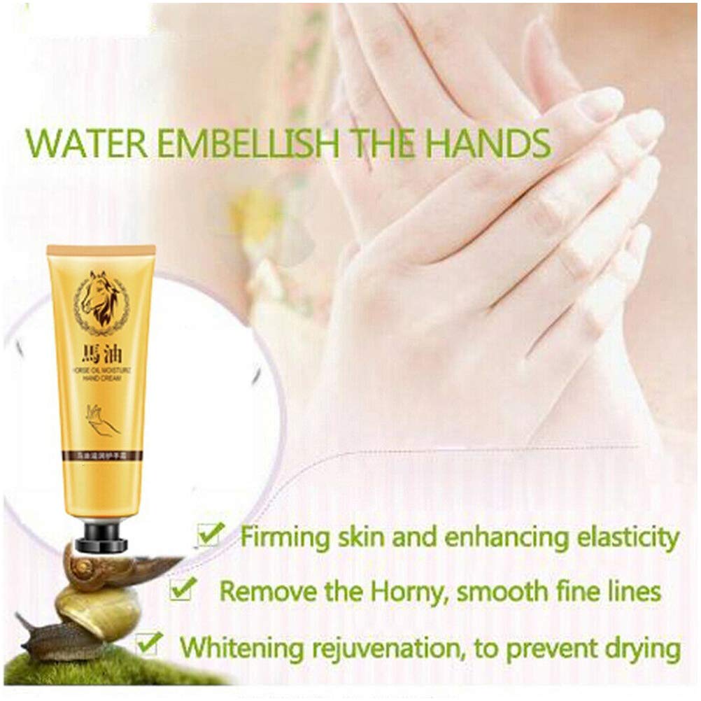 **Hosuho Horse Oil Hand & Foot Cream - 30ml Anti-Aging, Moisturizing & Whitening Cream for Dry Skin - Repairs Cracked Skin & Softens Hands - Perfect for Daily Hydration & Night Care**