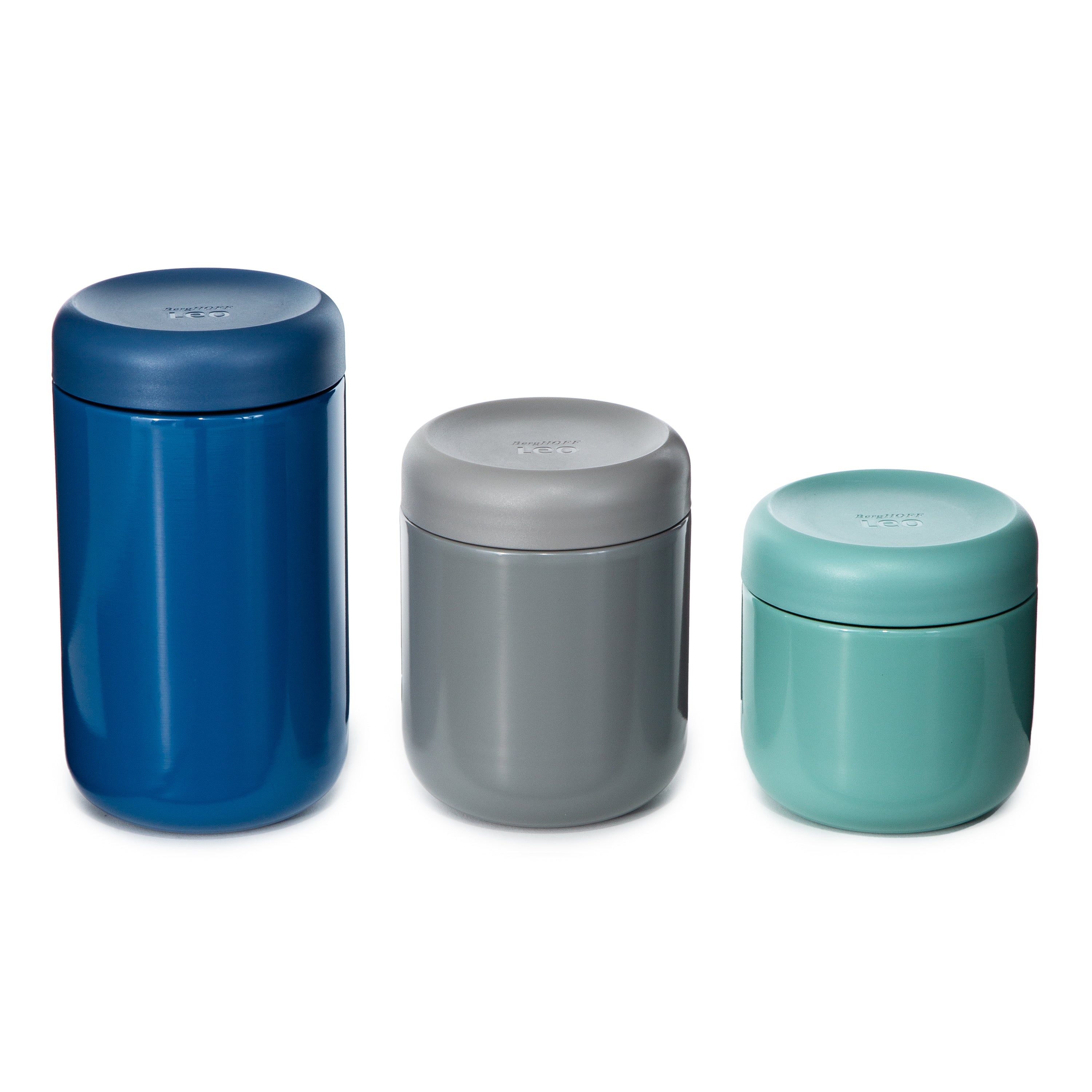 BergHOFF Leo 3-Piece Insulated Food Container Set - BPA-Free Leakproof Lunch Box for Work, School & Picnics - Keep Meals Hot or Cold for Hours