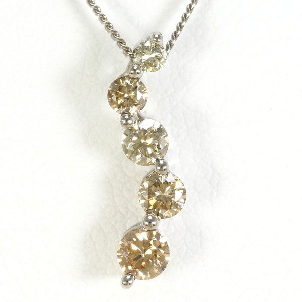 18K White Gold Brown Diamond Necklace for Women - Elegant & Luxurious Jewelry Gift for Anniversary, Wedding, or Special Occasion