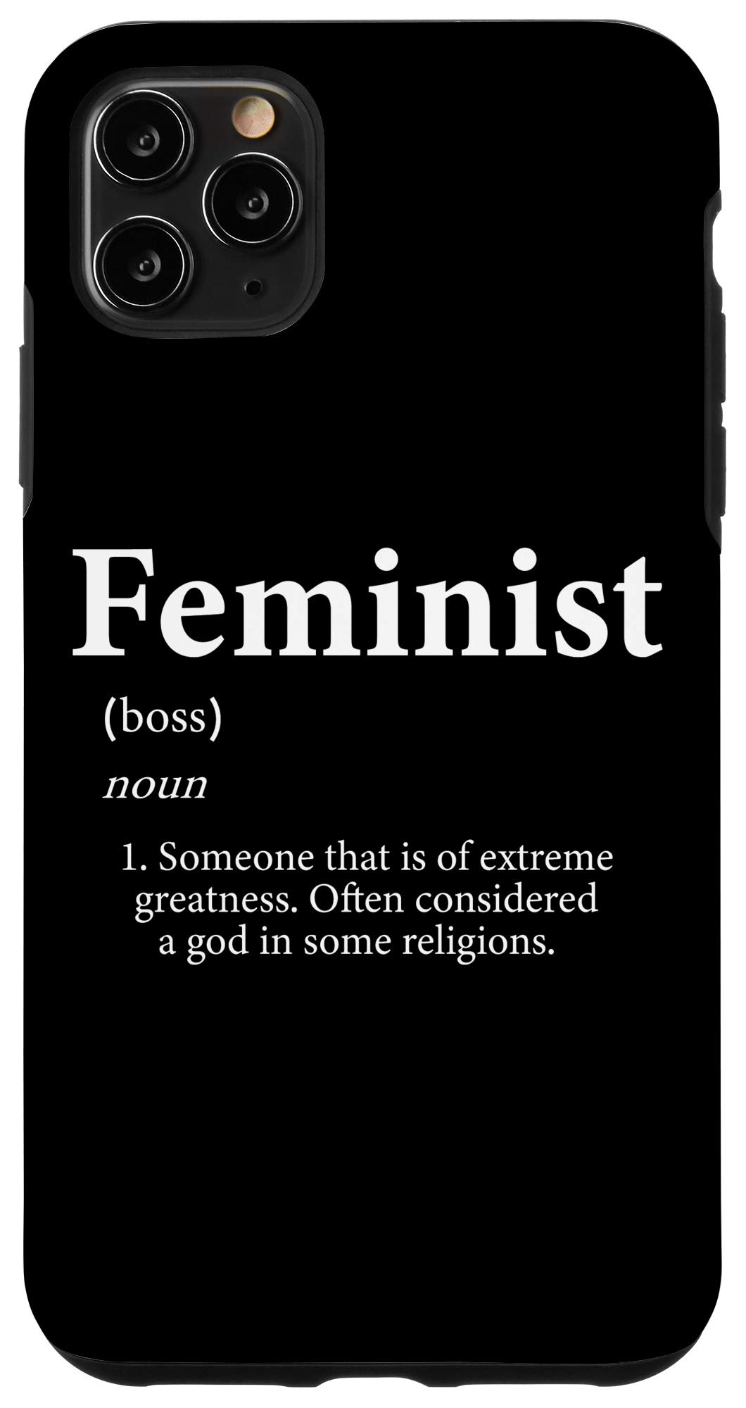 Funny Feminist Definition iPhone 11 Pro Max Case - Personalized Feminist Phone Cover for Women - Perfect for Protests, Pride Events & Everyday Empowerment