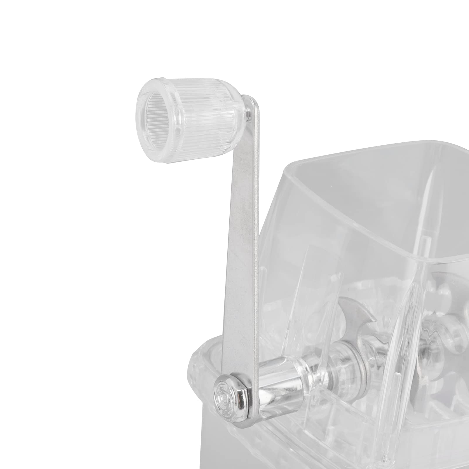 Stainless Steel Manual Ice Crusher for Cocktails, Smoothies & Shaved Ice - Transparent Handheld Ice Chopper for Home Bars, Parties & Outdoor Use