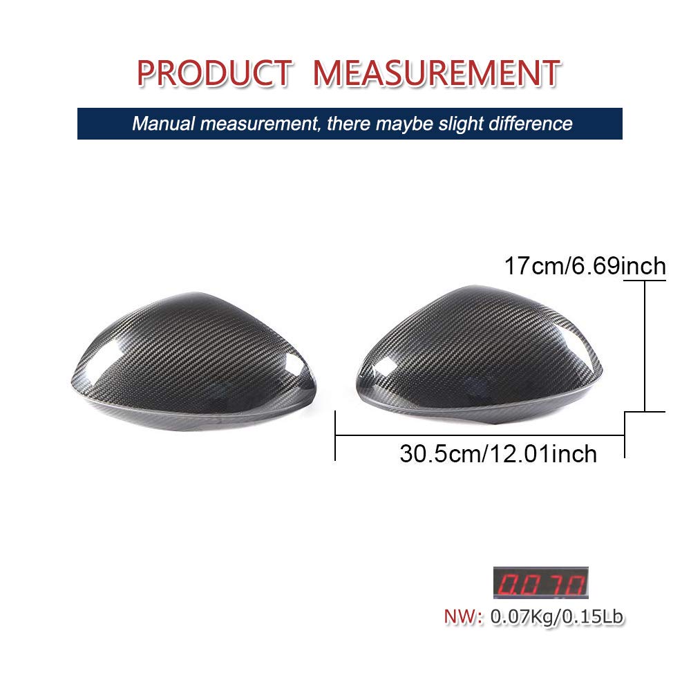 Premium Carbon Fiber Mirror Covers for Alfa Romeo Giulia Sedan (2015-2018) - OEM Style Side Mirror Caps | Enhances Vehicle Appearance & Protection | Perfect for Car Enthusiasts & Custom Upgrades