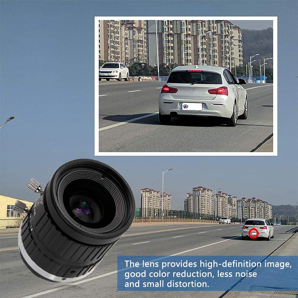 16mm 5MP Varifocal C-Mount Lens for Industrial Surveillance Cameras - High-Quality Manual Focus CCTV Lens for Security Systems, Machine Vision & Factory Automation