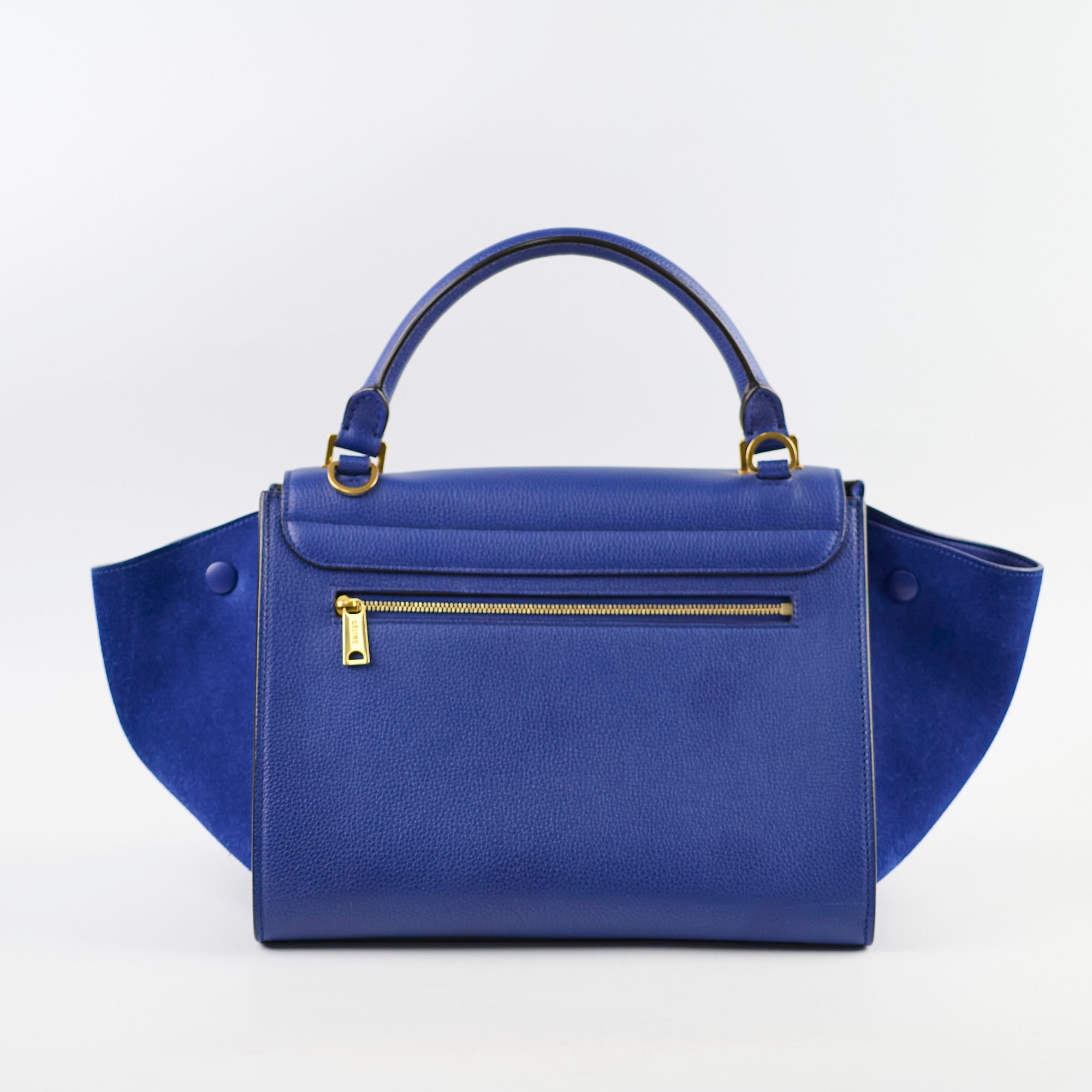 Celine Small Trapeze Bag in Blue | Premium Leather Crossbody Handbag for Women | Perfect for Work, Travel & Everyday Use