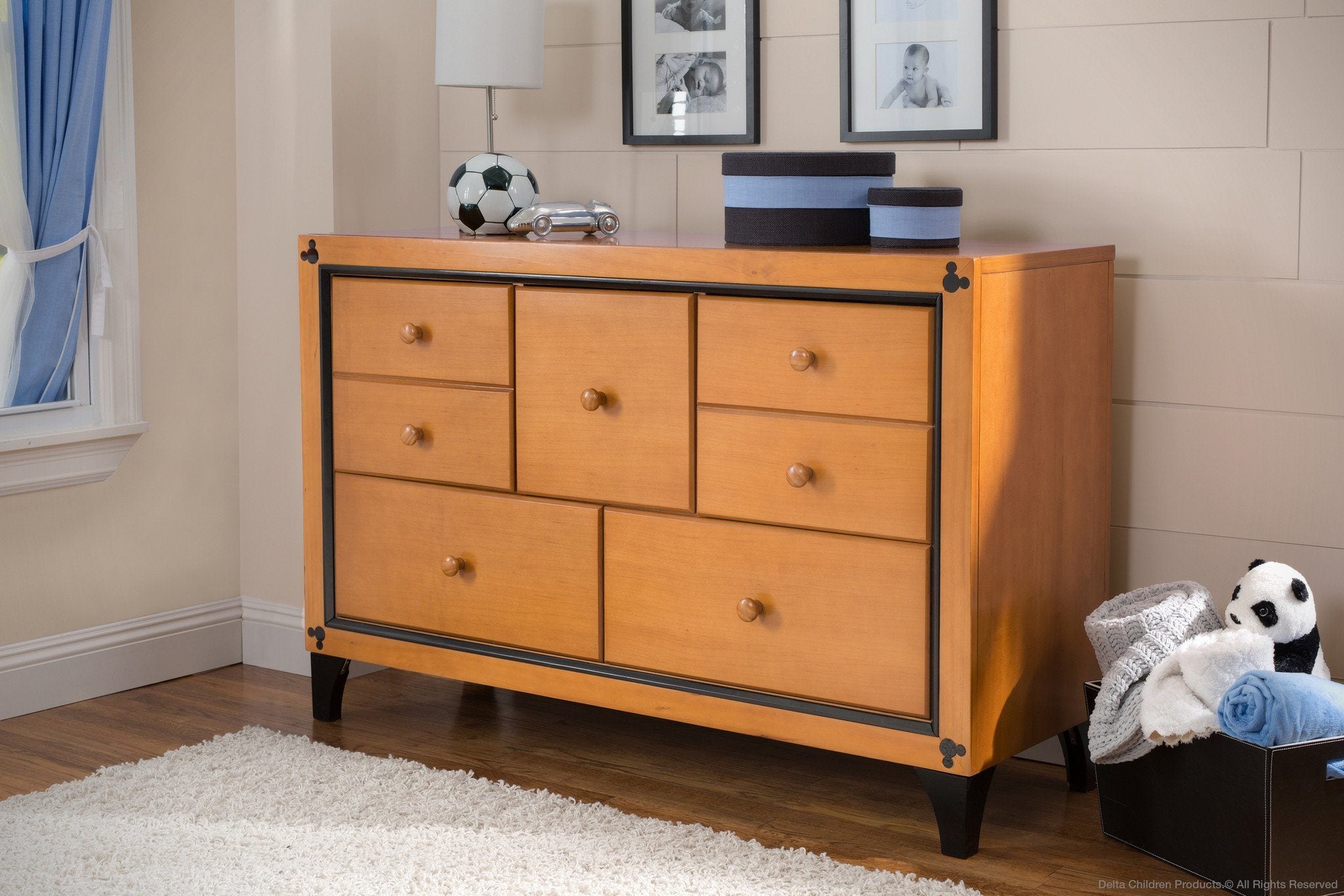 Disney Mickey Mouse 5-Drawer Dresser for Kids - Nursery Storage Organizer for Clothes & Toys - Perfect for Bedroom, Playroom & Daycare