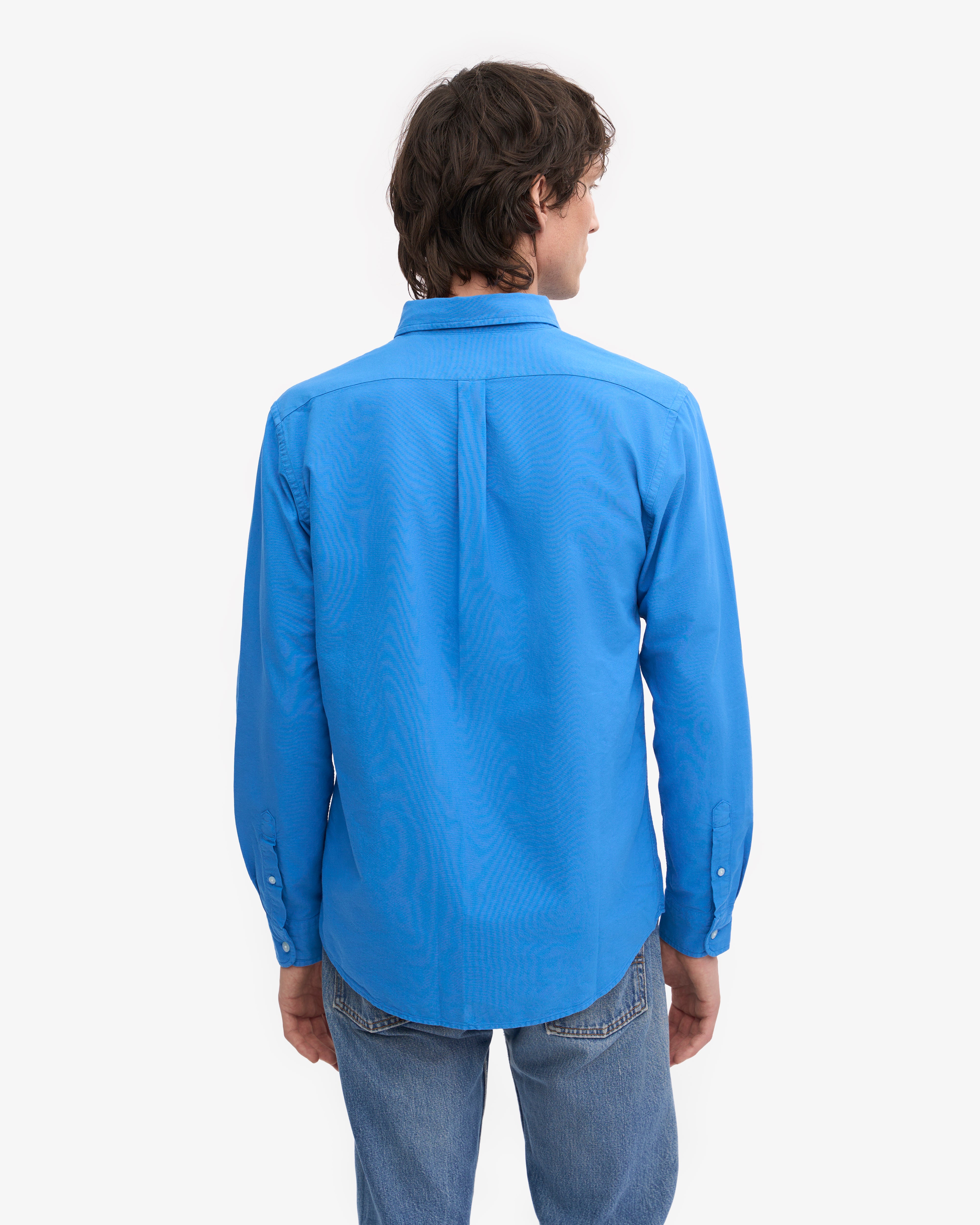 Premium Organic Cotton Button Down Shirt for Men - Soft & Breathable Pacific Blue Casual Dress Shirt - Perfect for Office, Business Meetings & Smart Casual Outfits