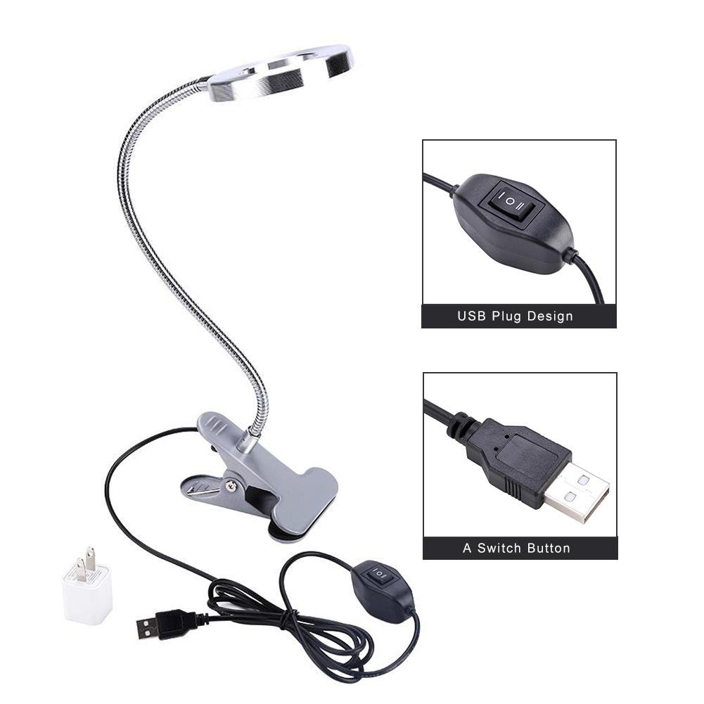 Professional USB Makeup LED Light with Clip - Adjustable Cosmetic Lamp for Eyebrow, Lips & Beauty Salon - Perfect for Home Makeup, Vanity Mirror Lighting & Professional Salon Use