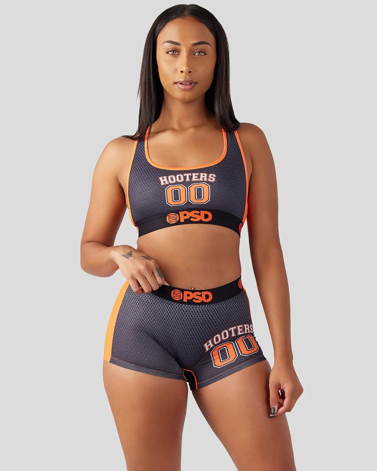 PSD Women's Hooters Racerback Sports Bra - Breathable Microfiber Workout Top for Running, Yoga & Gym
