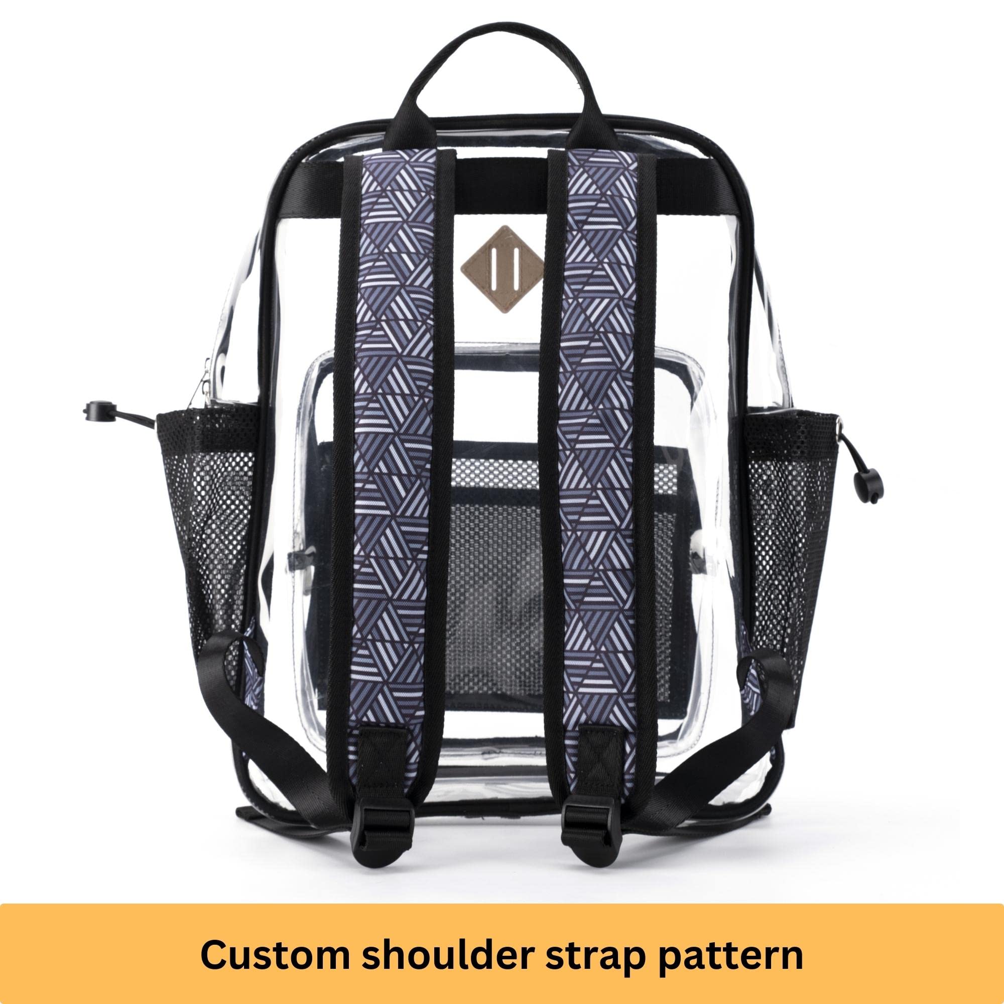 Heavy Duty Clear Backpack for Stadium & Events - Approved Transparent TPU Bookbag for Adults - Medium Size See-Through Bag for Concerts, School, Work & Travel