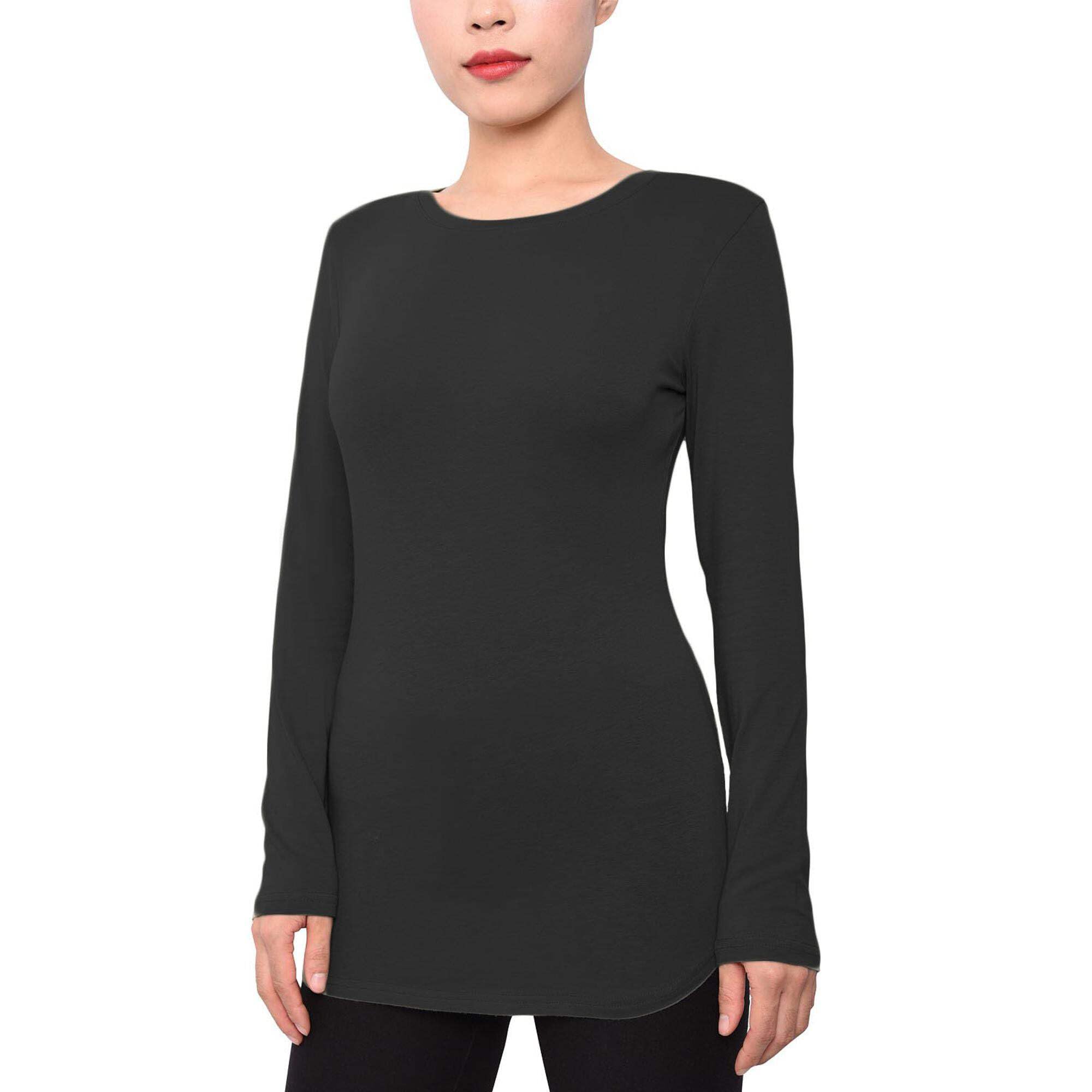 Planet Gold Juniors' Long-Sleeve T-Shirt for Girls - Soft Cotton Comfort Fit Black XL - Perfect for School, Playdates & Casual Outfits