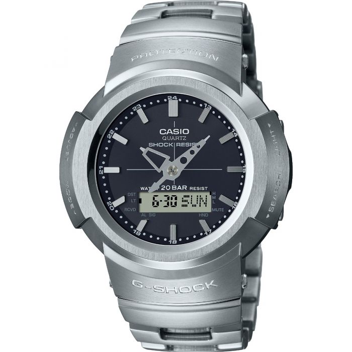 G Shock Full Metal AWM500D 1A Solar Watch - Men's Digital Sport Watch with Shock Resistance & Solar Power - Perfect for Outdoor Adventures, Workouts, and Everyday Wear