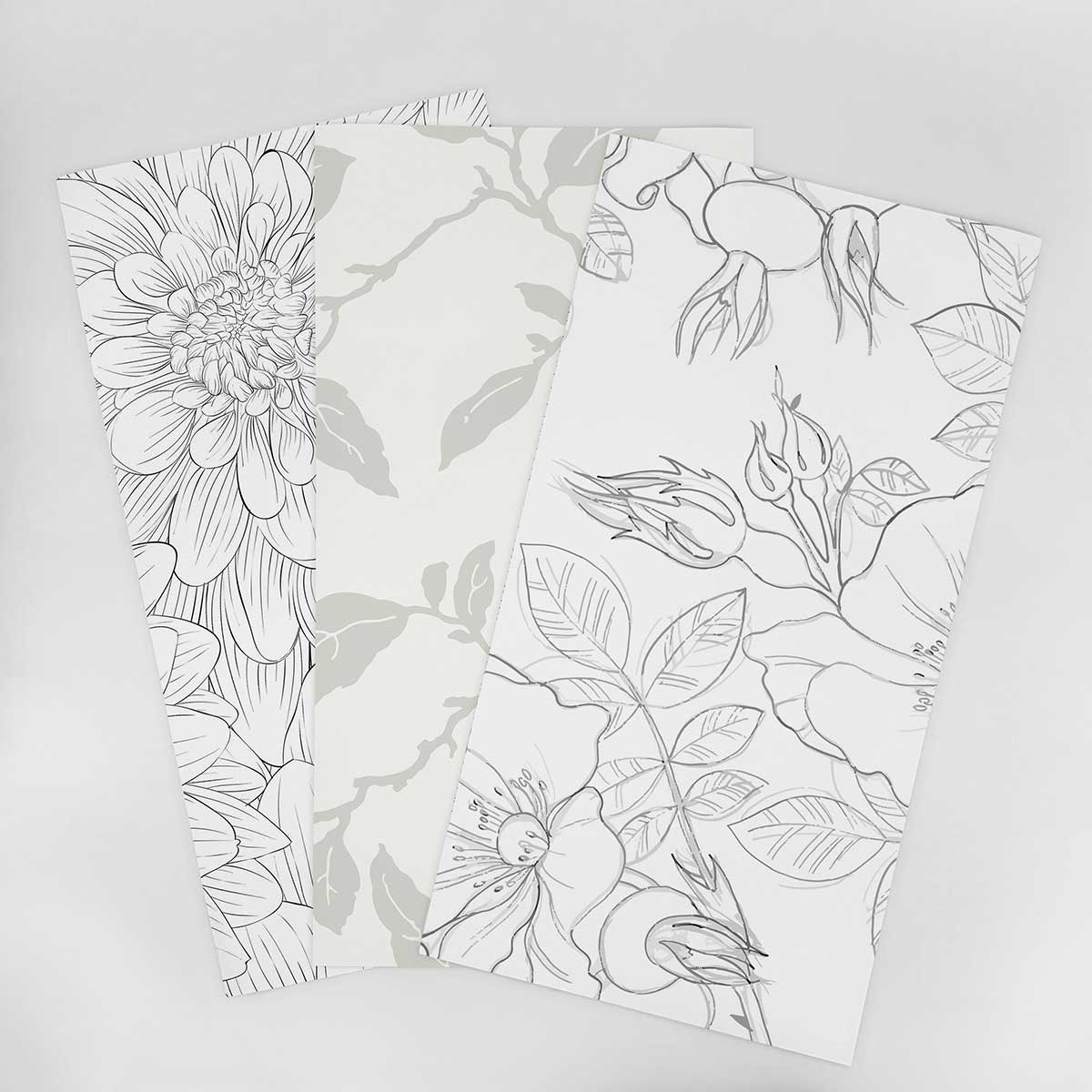 Floral Wallpaper Sample for Bedroom - Designer Selection 001 | Peel & Stick Wallpaper for Home Decor, Nursery, Living Room