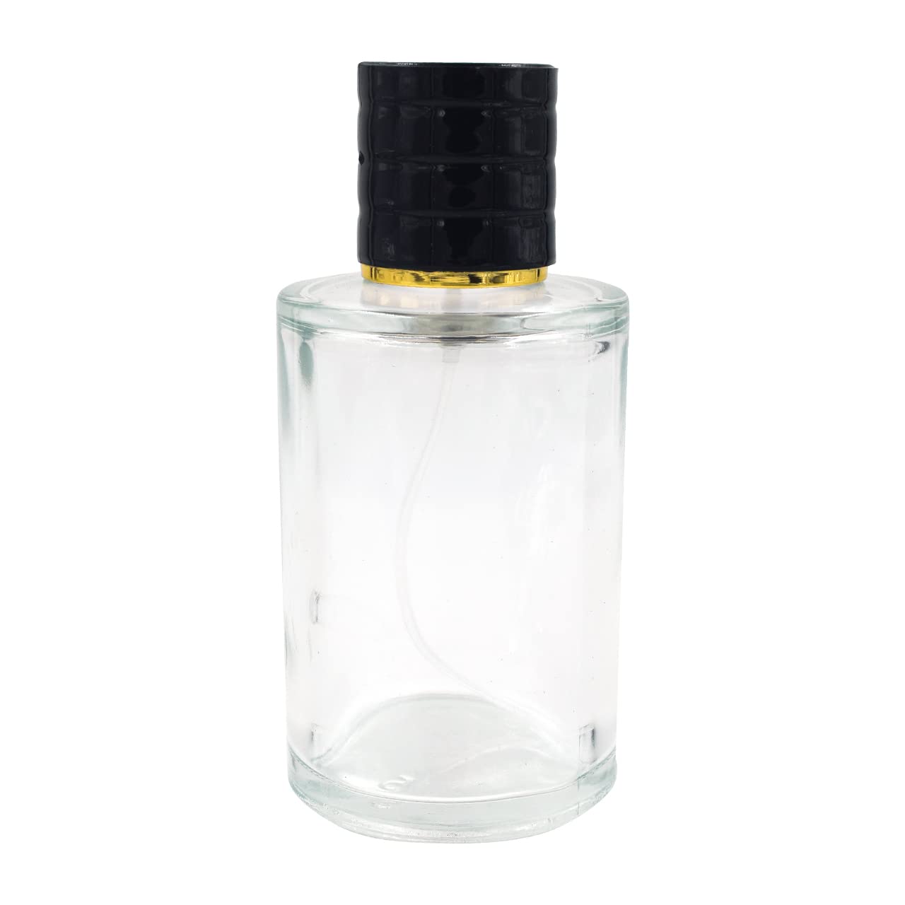Hunky Dory 100ml Empty Clear Glass Perfume Bottles with Metal Pump & Black Cap - Refillable Spray Bottle for DIY Perfume, Essential Oils, Rose Water - Perfect for Travel, Home Fragrance & Gift Packaging