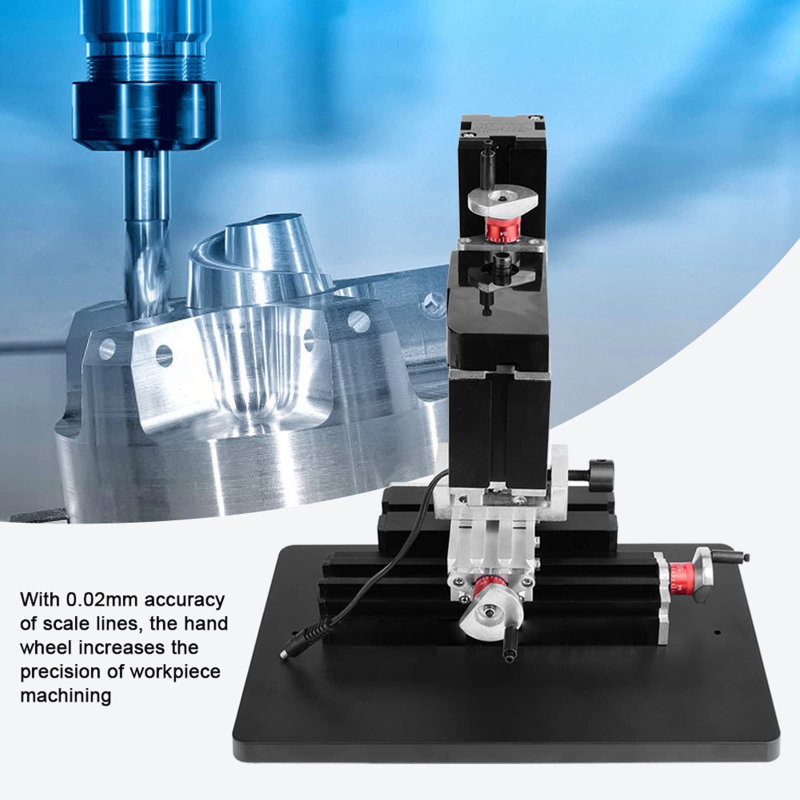 High Precision 60W 12000RPM Metal Lathe & Mini Milling Machine (Model TZ20005M) - Power DIY Tool for Metalworking, Woodworking, Jewelry Making & Industrial Manufacturing | Perfect for Hobbyists, Machinists & Small Workshops