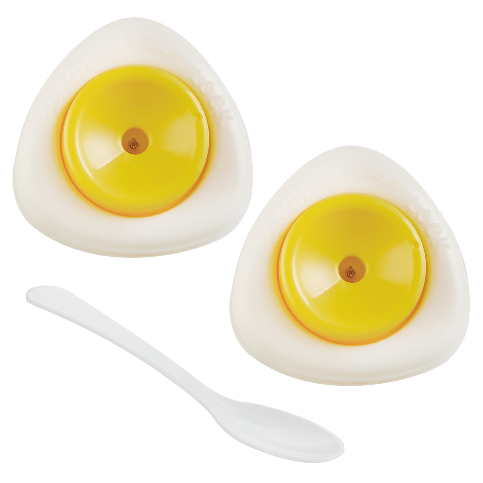 Premium Egg Piercer Tool with Retractable Sharp Pin - 2 Pack Yellow Egg Hole Poker & Separator for Hard Boiled & Raw Eggs - Includes Free Spoon - Perfect for Baking, Cooking & Meal Prep