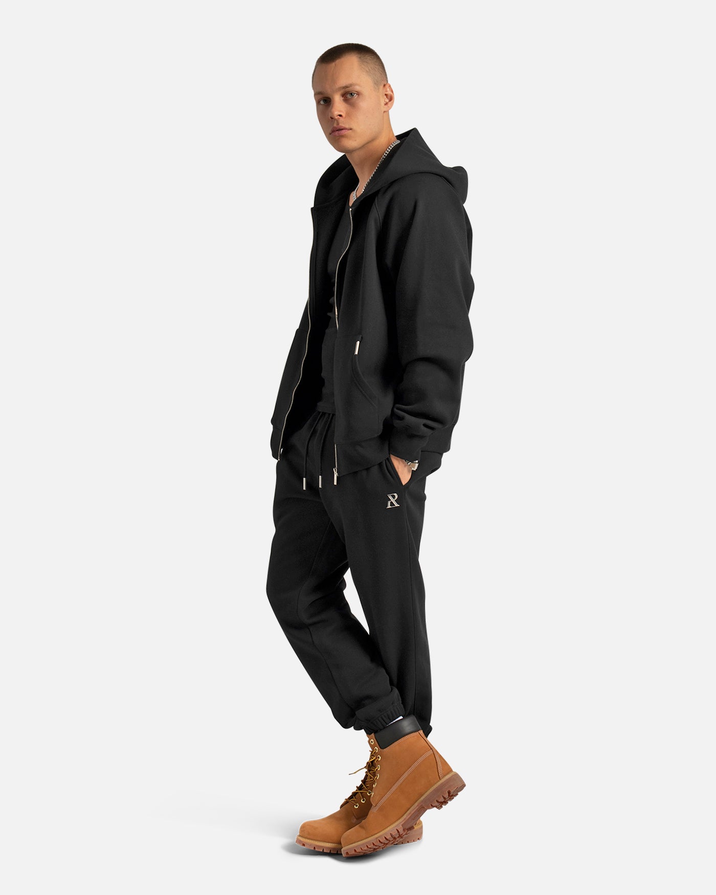 SSS Realism Radiant Zip Hoodie for Men & Women - Black Pullover Jacket for Casual Wear, Gym & Outdoor Activities