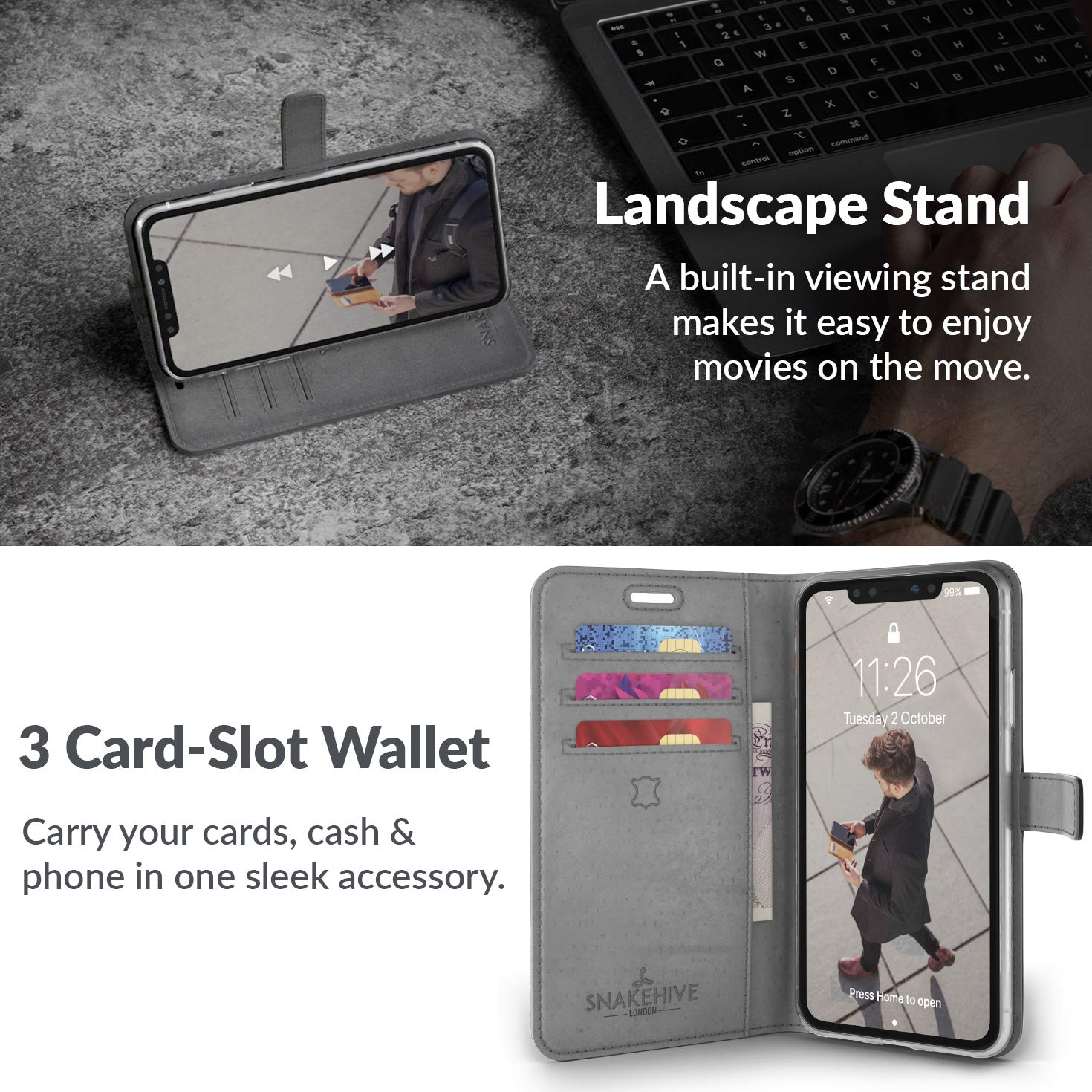 Vintage Leather iPhone XR Wallet Case - Genuine Leather Flip Folio Cover with Card Holder & Viewing Stand | 3 Card Slots | Perfect for Business, Travel & Everyday Use (Teal)