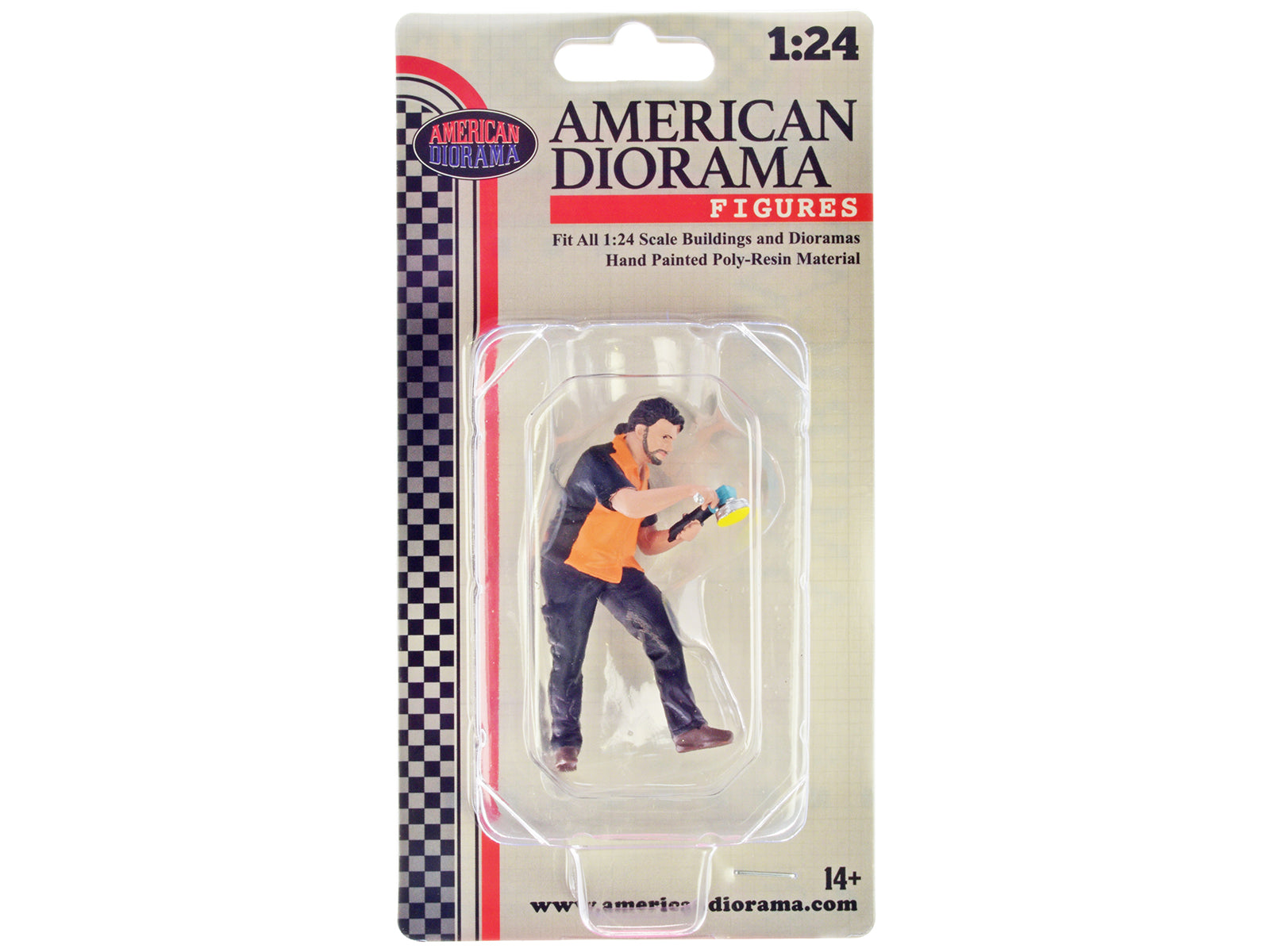 American Diorama 1/24 Scale Model Buff & Wax Kit - Detail Masters Figure 4 for Car Model Detailing - Perfect for DIY Auto Restoration & Hobby Projects