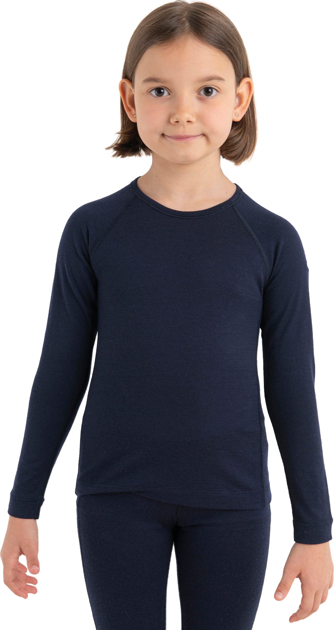 200 Oasis Merino Wool Long Sleeve Thermal Crew Neck Top for Kids - Warm Winter Base Layer for Outdoor Activities & Cold Weather