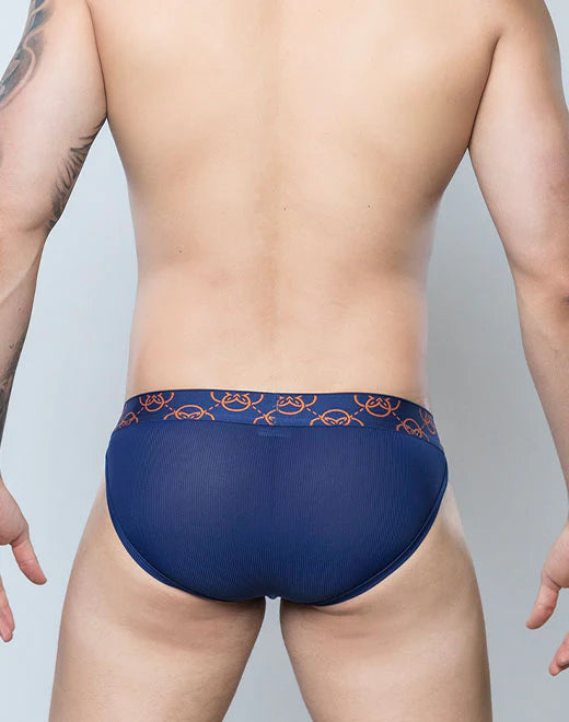 2eros Himeros Men's Navy Blue Brief Underwear - Soft, Comfortable & Breathable for Daily Wear, Gym & Sleep