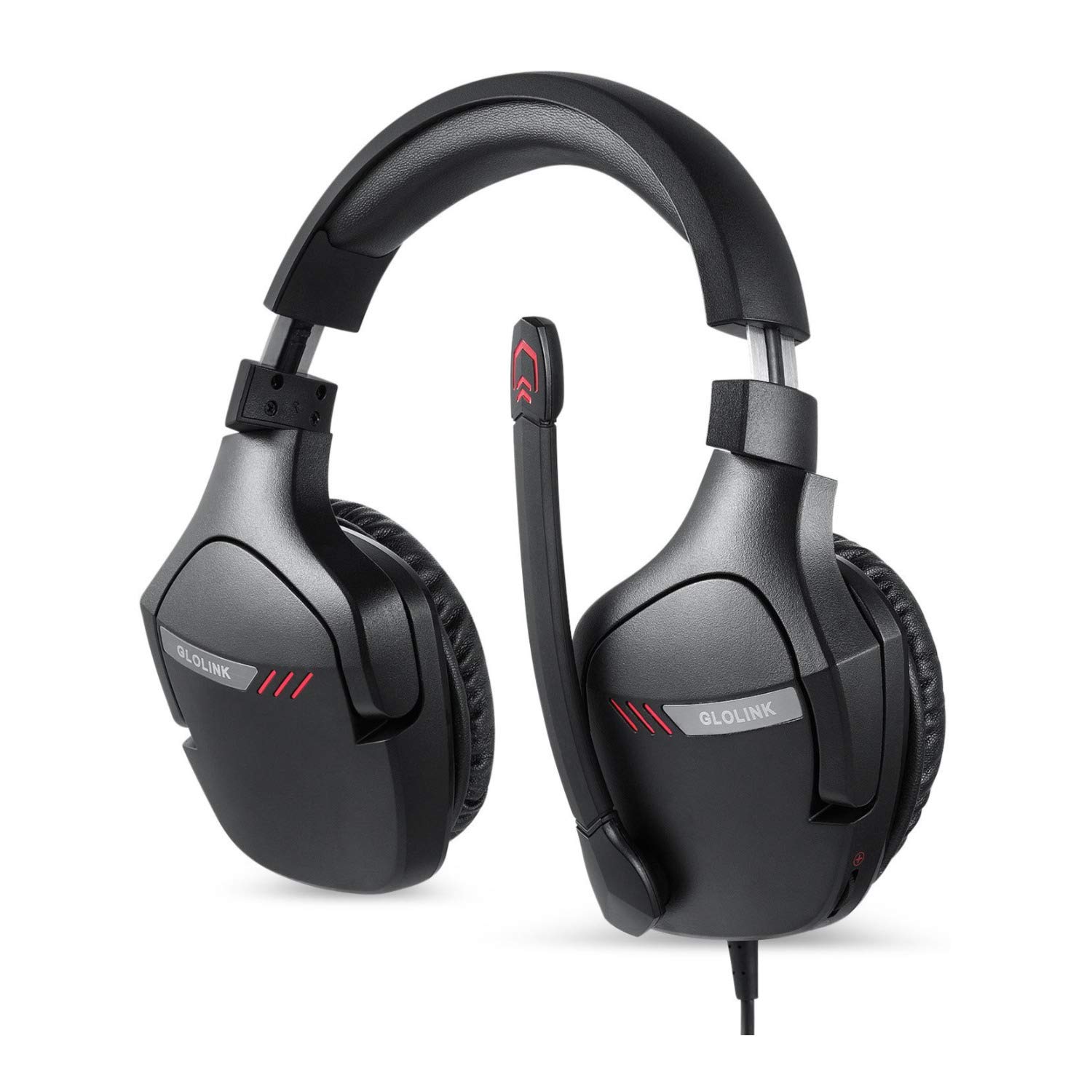 Glolink Black Stingers Gaming Headset with Noise Cancellation for PC, Xbox One, PS4 - Immersive Sound for Competitive Gaming & Streaming