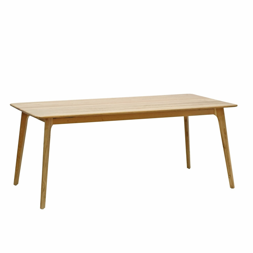 6IXTY Convair Scandinavian Oak Rectangular Dining Table 180cm - Solid Wood Modern Farmhouse Dining Table for Kitchen, Dining Room & Open Concept Spaces