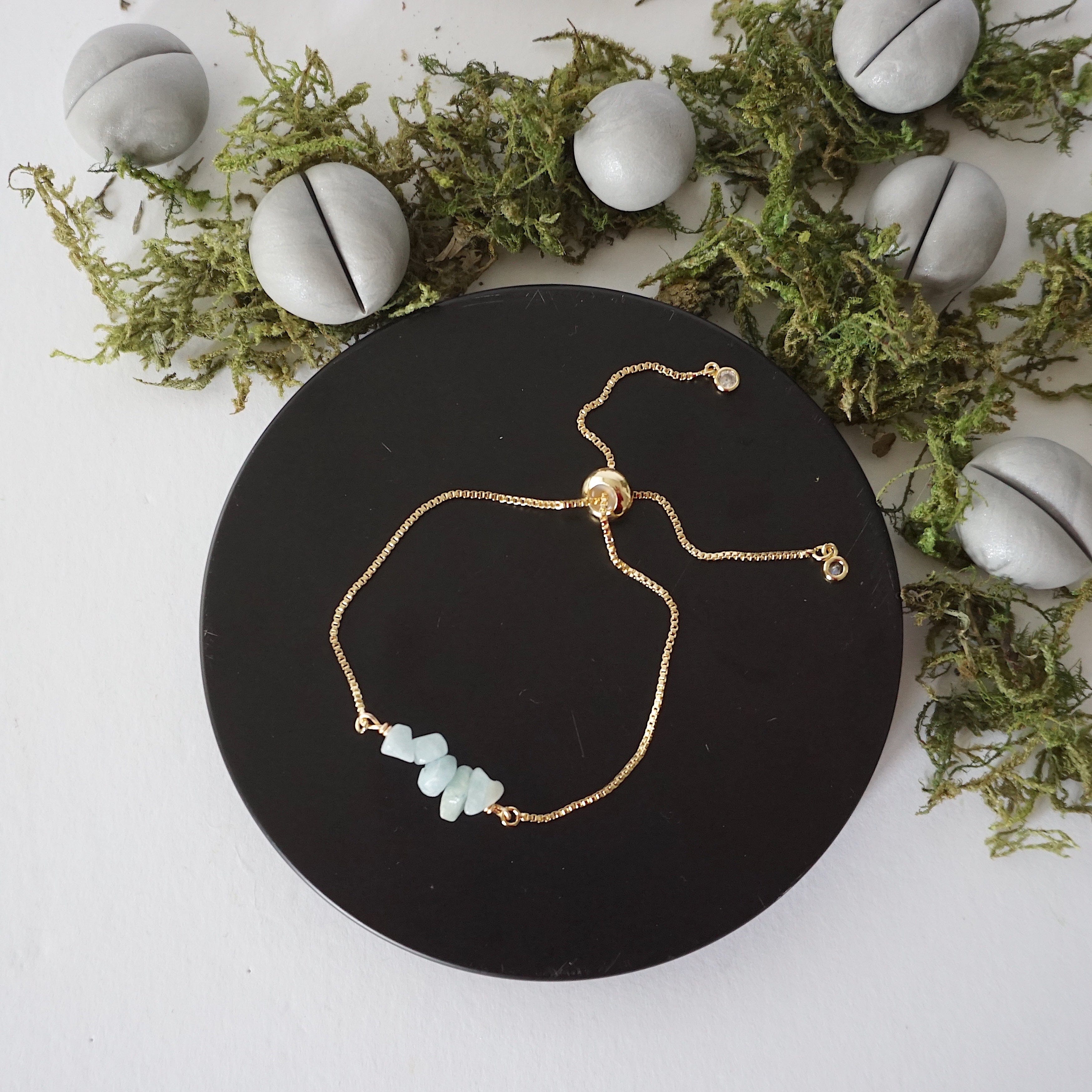 Gold Plated Adjustable Aquamarine Bolo Crystal Bracelet for Women - Elegant Bohemian Jewelry for Parties, Weddings & Everyday Wear