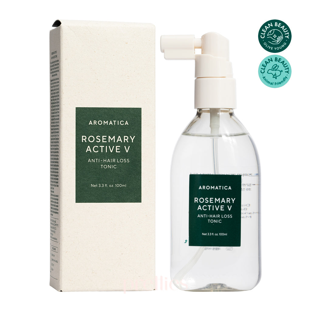 AROMATICA Rosemary Active V Anti Hair Loss Tonic 100ml - Natural Scalp Treatment for Thicker Hair Growth | Perfect for Daily Hair Care Routine & Post-Shampoo Treatment