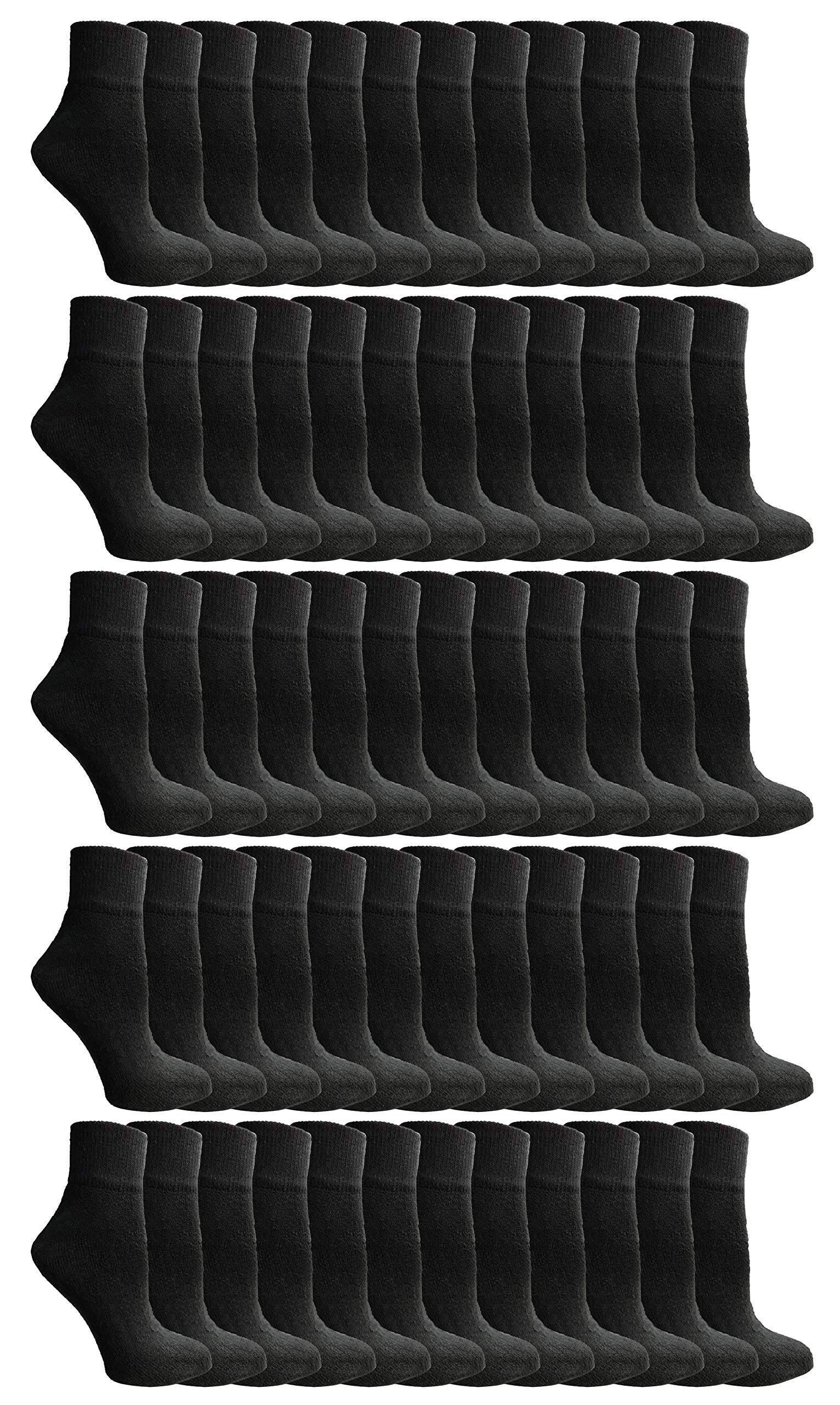 Yacht & Smith Kids Ankle Athletic Sports Socks - Bulk Pack Wholesale (12 Pairs) - Breathable Cotton Crew Socks for Boys & Girls - Perfect for Running, Soccer, Basketball & School Activities