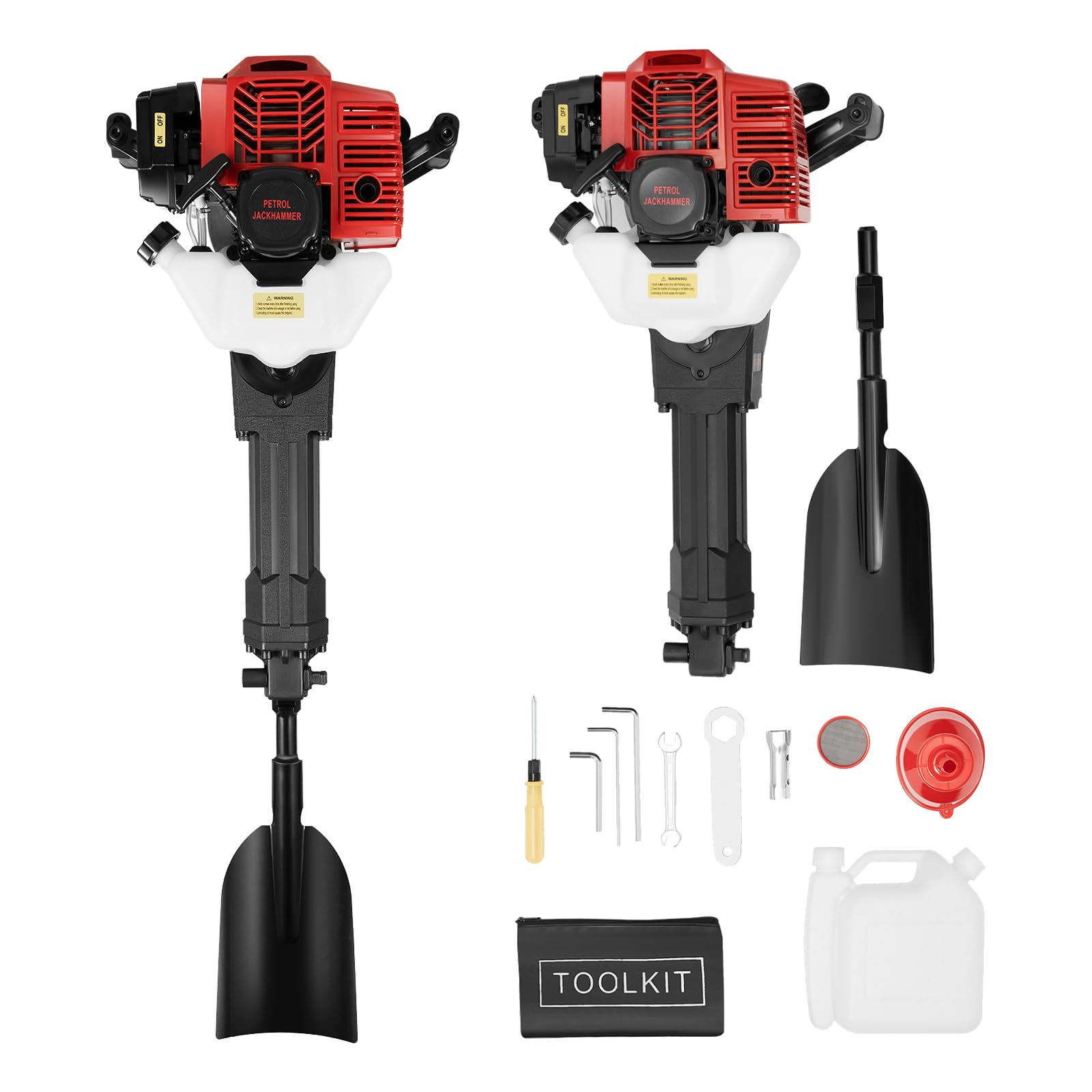 52CC 2-Stroke Gasoline Trench Digger Machine - Portable Trencher for Tree Planting, Excavating & Rock Drilling | Heavy Duty Digging Shovel Kit for Landscaping, Gardening & Farming Projects