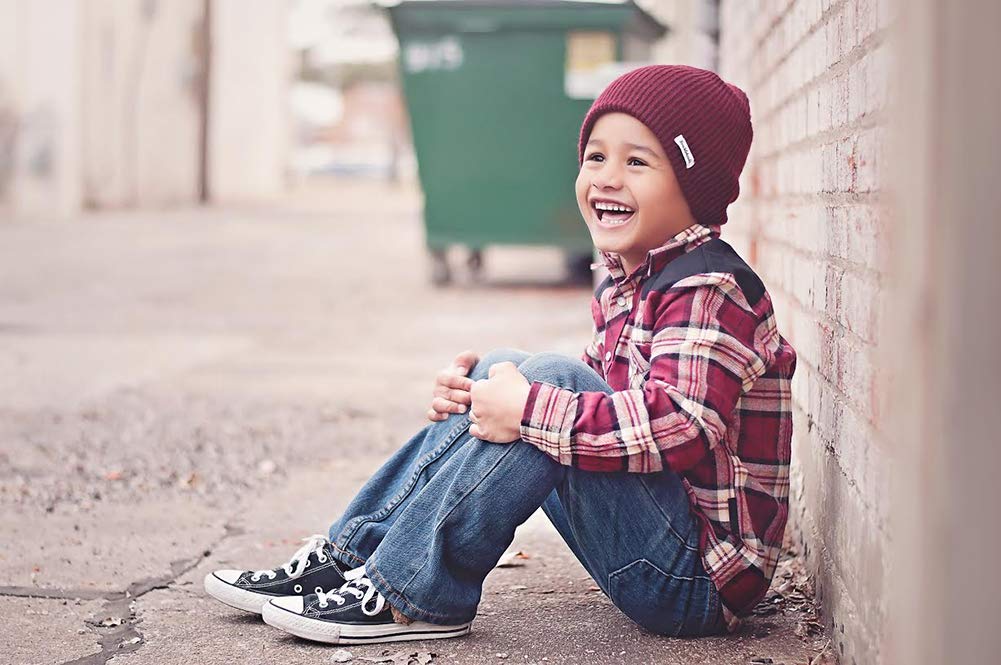 Adorable Baby Boy's Striped Beanie Hat - Soft Knit Winter Newborn Cap for Boys 0-24 Months - Perfect for Photoshoots, Outdoor Adventures & Cold Weather Protection