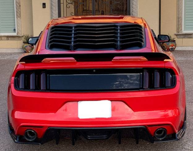 2015-2017 Ford Mustang Rear Bumper Diffuser - HN Style Matte Black PP Unpainted Body Kit | Perfect for Car Mods & Street Racing Upgrades