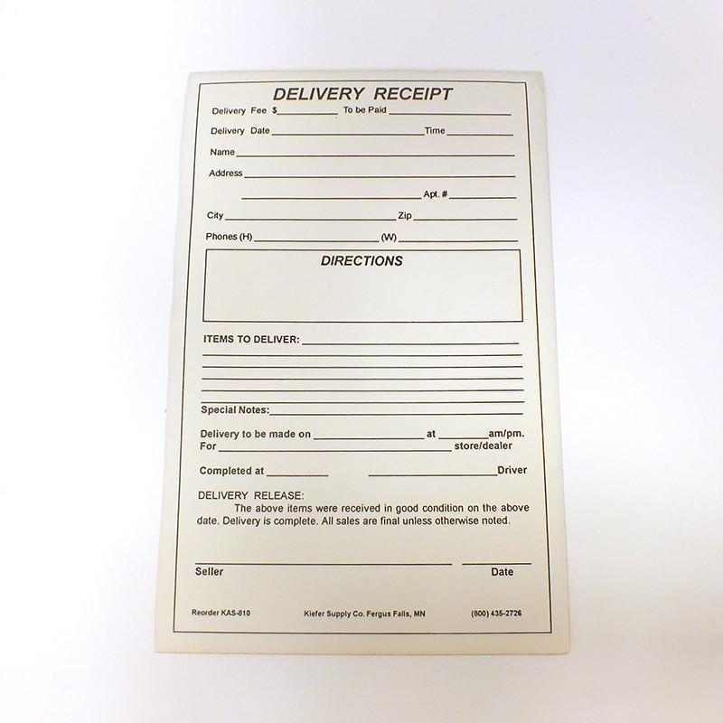 Delivery Receipt Form - Pack of 100 Sheets - Printable Shipping & Package Tracking Forms for Small Business & Ecommerce Sellers | Perfect for Amazon FBA, USPS, UPS & FedEx Shipments