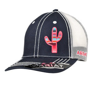 Ariat Navy & White Serape Cactus Mesh Baseball Cap - Stylish Western Hat for Outdoor Adventures, Rodeo Events & Country Fashion