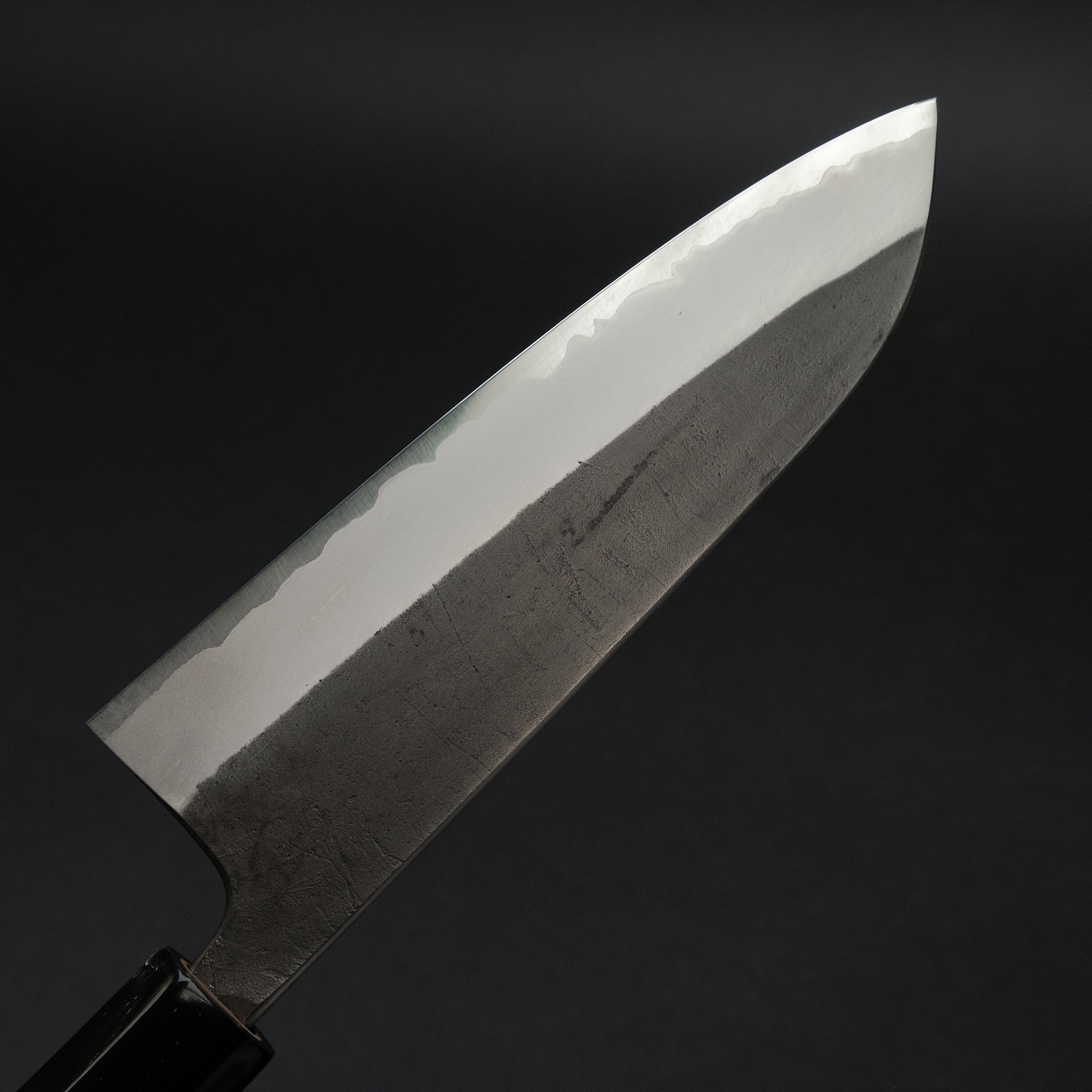 Premium Toshihiro Wakui White #2 Steel Nashiji Santoku Knife 165mm with Magnolia Wood Handle - Japanese Kitchen Knife for Slicing, Dicing & Chopping Vegetables, Meat & Fish