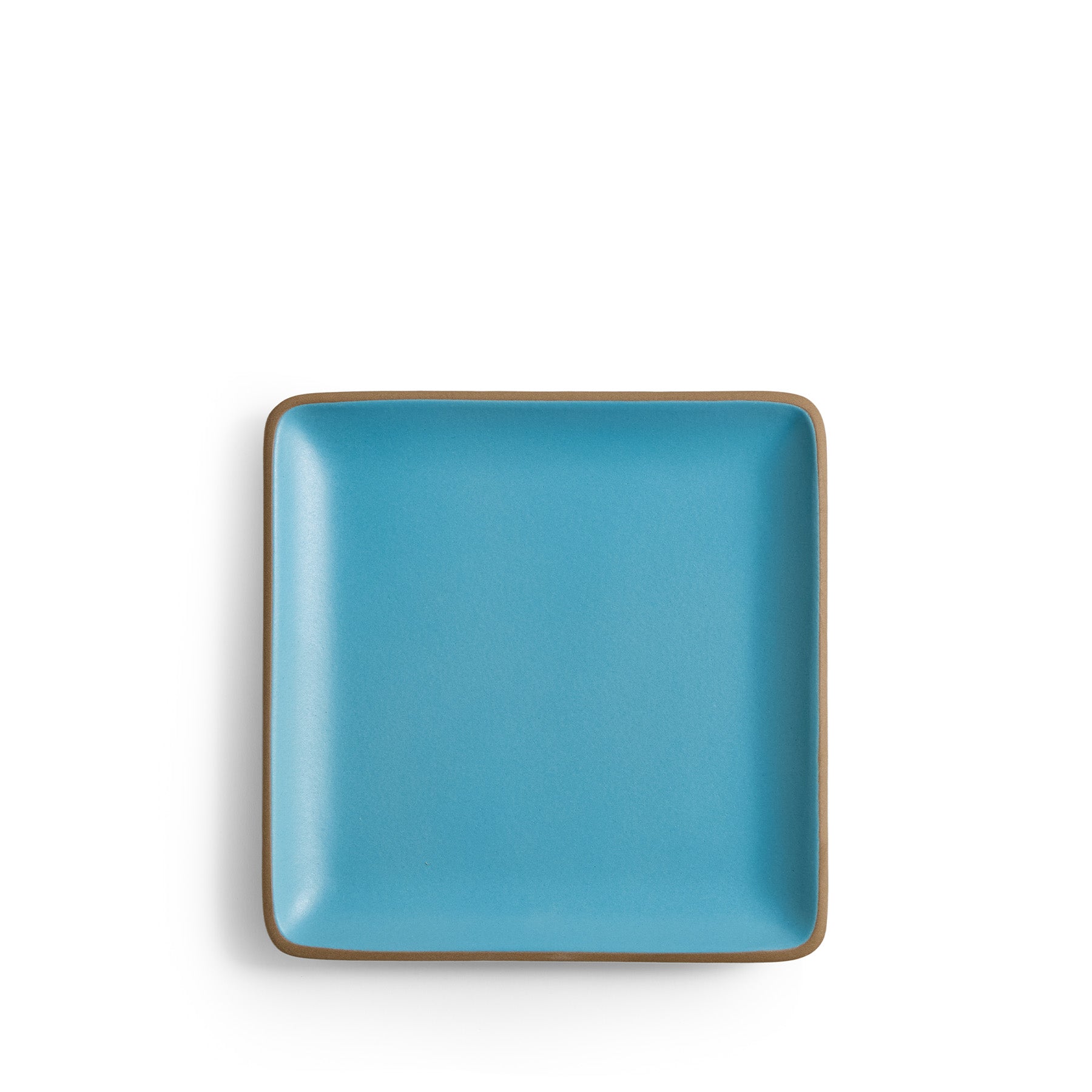 Premium 9x9 Inch Cyan Ceramic Dinner Plate - Elegant Square Plates for Dining, Entertaining & Home Decor | Dishwasher & Microwave Safe