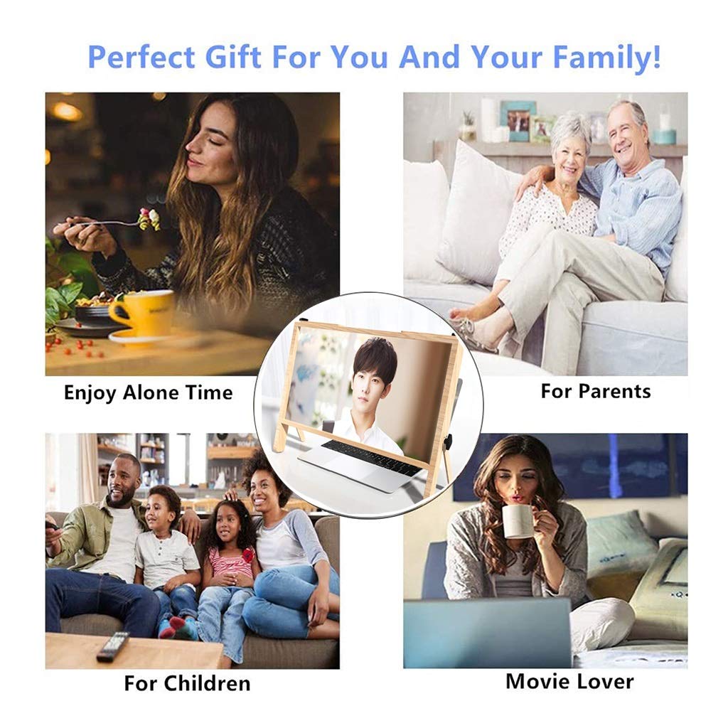 4X Magnifying Glasses for Reading & Low Vision Seniors - 21 Inch Ultra-Clear Anti-Blue Light Desktop Magnifier with Stand for Laptop/Computer Screen Protection - Perfect for Reading Small Print, Crafts & Computer Work