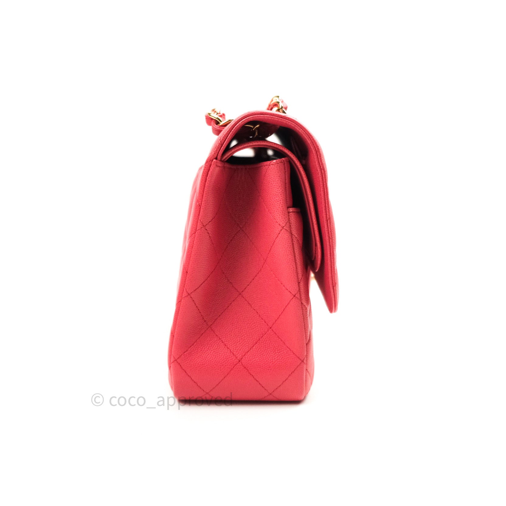 Chanel Classic Jumbo Double Flap Bag in Pink Caviar Leather with Gold Hardware - Luxury Designer Handbag for Women, Perfect for Parties, Weddings & Special Occasions