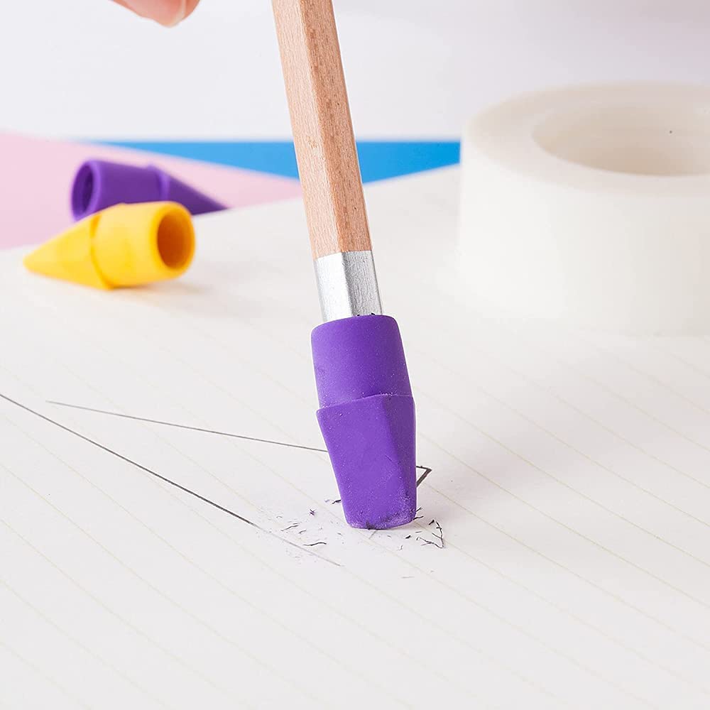 Premium U-M Painting Classroom Pencil Erasers - 10Pcs Eraser Toppers for Students & Artists - Perfect for Sketching, Homework Correction & Art Projects