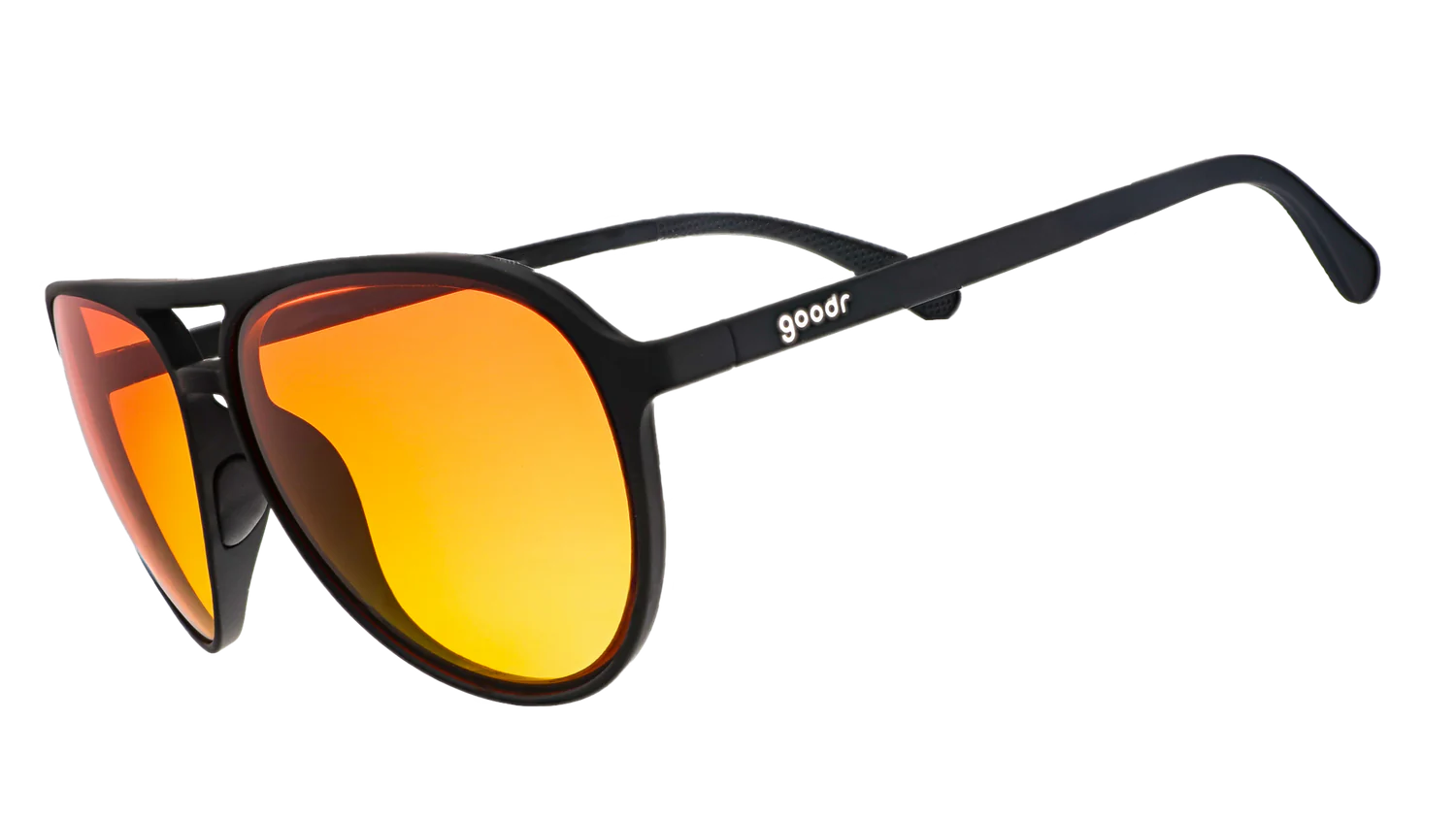 Goodr Clear and Resin Danger Sunglasses - Polarized UV Protection for Running, Cycling & Outdoor Sports