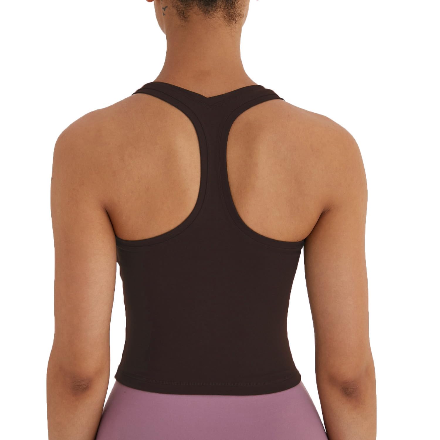 Women's Cropped Racerback Tank Tops - Breathable Workout Shirts for Running, Yoga & Gym - Lightweight Activewear for Women - Perfect for Fitness, Sports & Summer Outfits