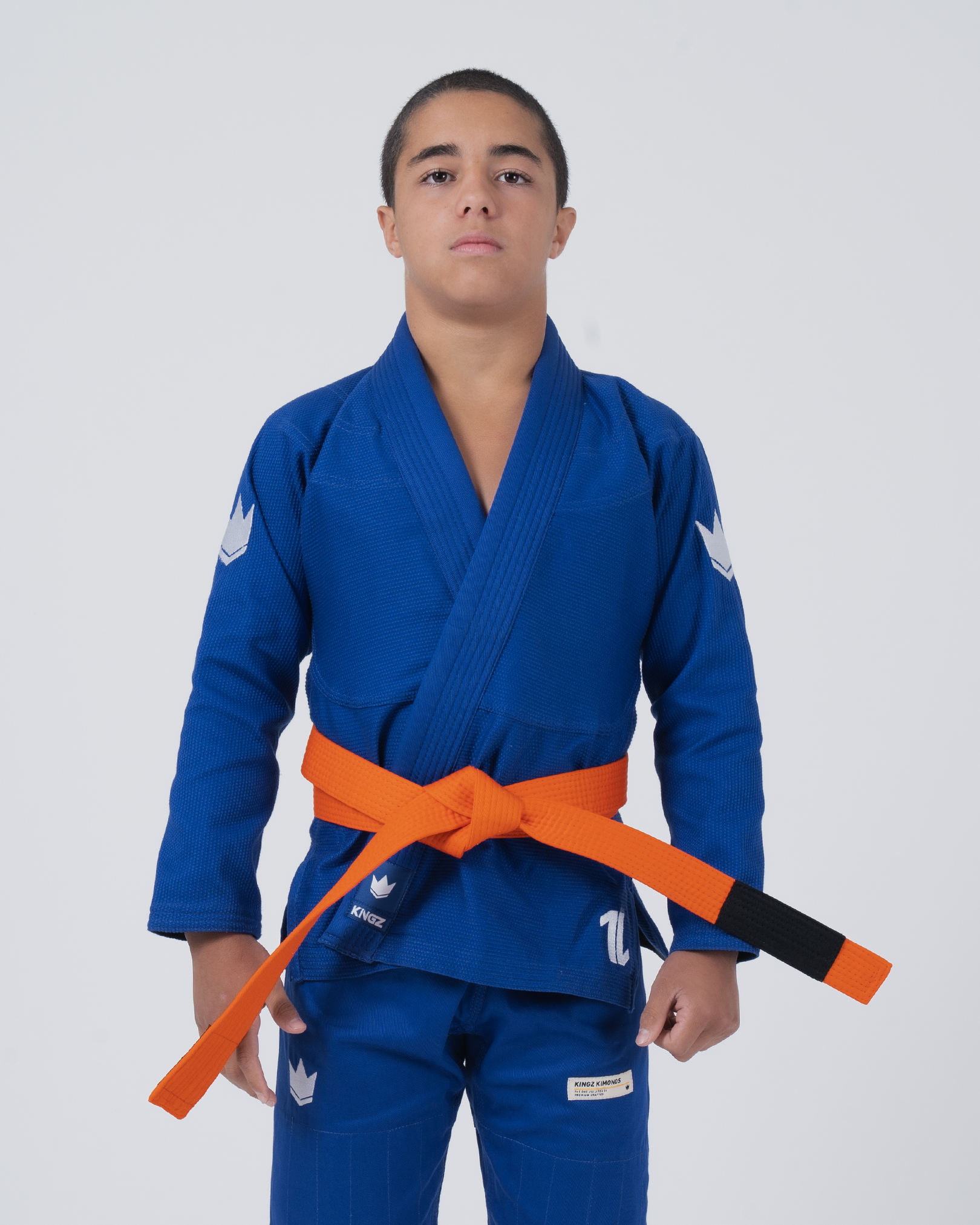 Kingz The ONE V2 Kids Brazilian Jiu-Jitsu Gi - Lightweight BJJ Uniform for Youth Training & Competition - Blue - Perfect for Kids Martial Arts Classes and Tournaments