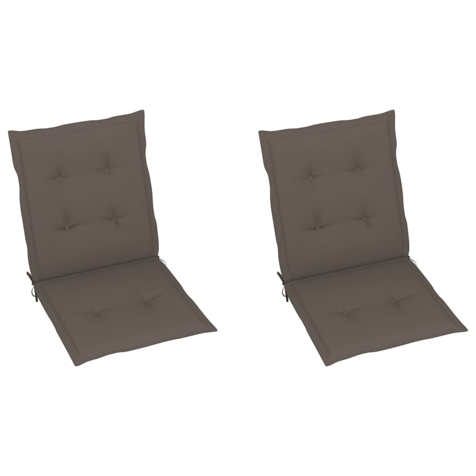 Tidyard 2-Piece Outdoor Garden Chair Cushions Set - Water-Resistant Taupe Fabric Seat & Back Cushions (39.4