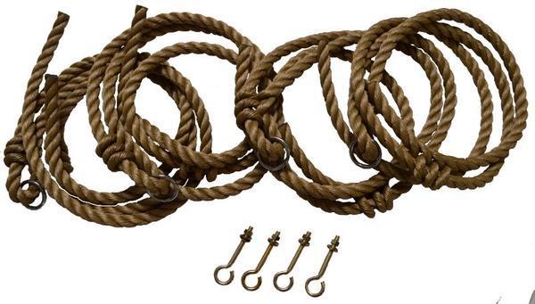 A & L Premium Rope Hanging Kit for Swings, Swing Beds, Hammocks - Heavy Duty Outdoor & Indoor Use for Backyard, Patio, Garden, Porch