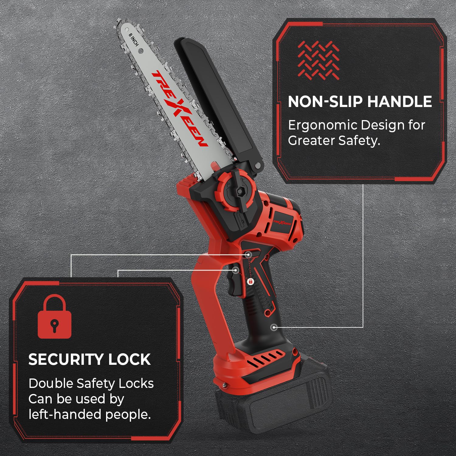 **Milwaukee M18 Battery Mini Chainsaw - 8-Inch & 6-Inch 2-in-1 Cordless Brushless Electric Chainsaw for Wood Cutting, Tree Trimming, Pruning & DIY Projects (Battery Not Included)**