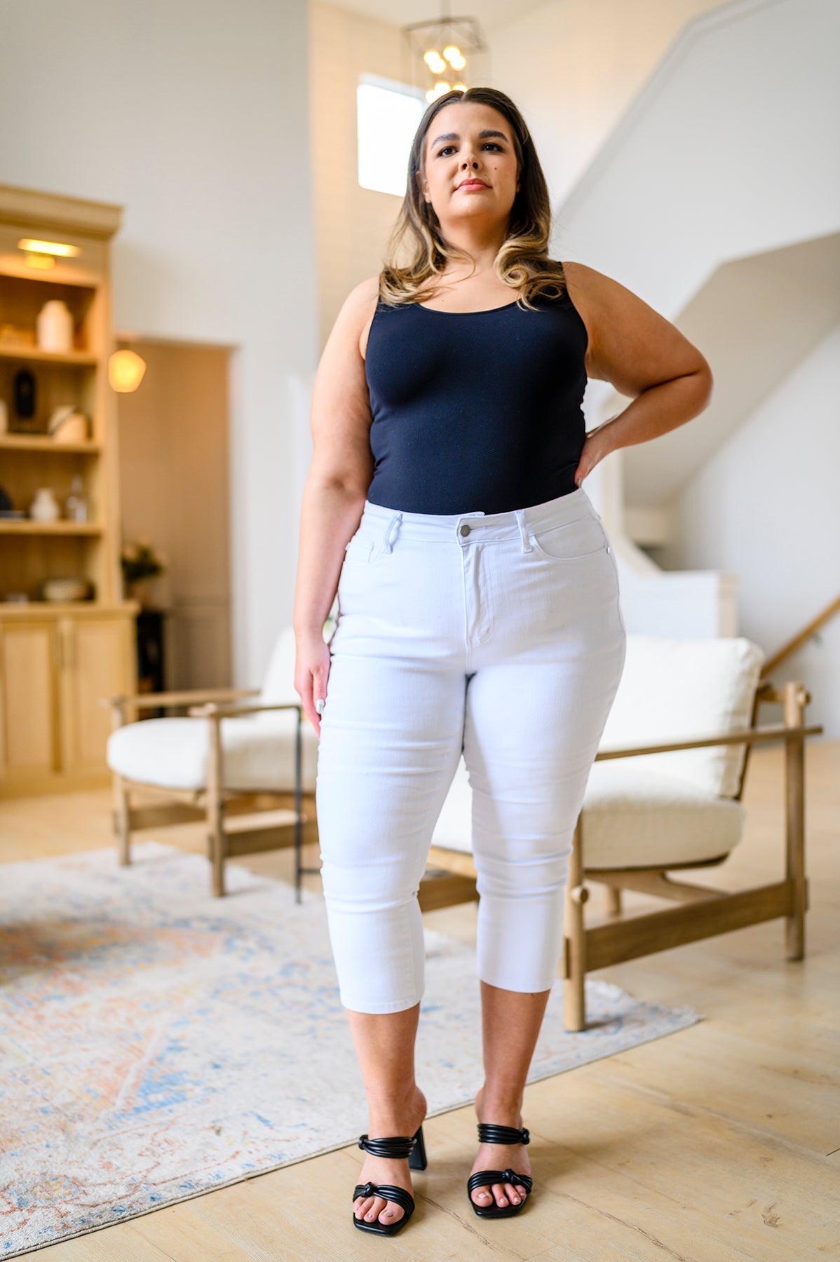 Certifiably Cool Mid Rise Capris - Women's Stretch Comfortable Casual Pants for Yoga, Running & Everyday Wear