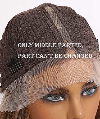 Platinum Blonde Ombre Lace Front Wig - Natural Looking Human Hair Wig for Women | Perfect for Cosplay, Parties & Daily Wear
