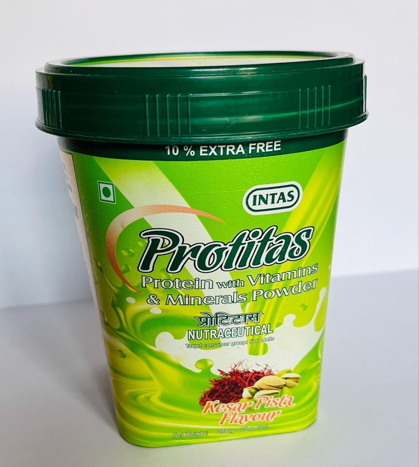 Protitas Protein Powder Pre-Workout Supplement with Vitamins & Minerals - Kesar Pista Flavor (Pack of 2) for Muscle Recovery & Energy Boost - Perfect for Gym, Fitness & Bodybuilding