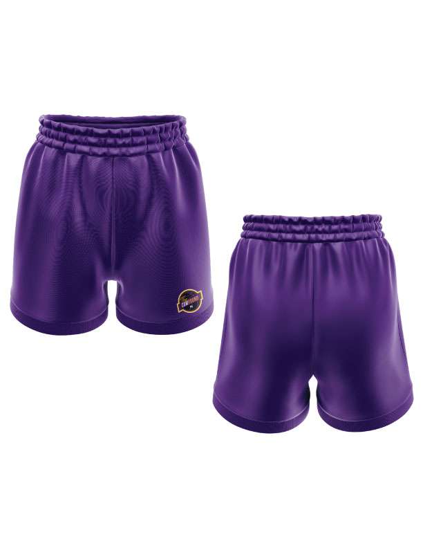 Women's High Waisted Purple Workout Shorts - Breathable & Stretchy Gym Shorts for Running, Yoga & Training - Perfect for Fitness & Active Lifestyle